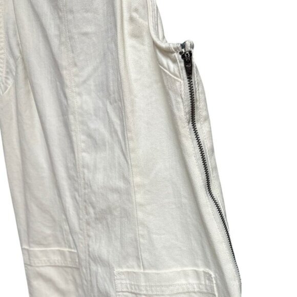 Free People Dex Denim Ecru Ivory Denim Midi Dress OB2289018 Open Back Small NEW - Picture 6 of 8